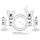 Tri-clamp klemband - dubbele vleugelmoer